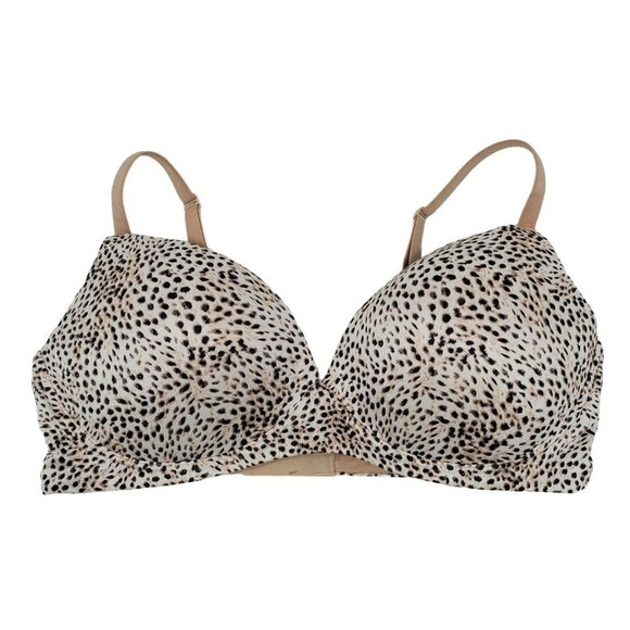Victoria's Secret Wireless Push-Up Leopard Print Underwear Lingerie Bra Size 38D - Picture 1 of 8
